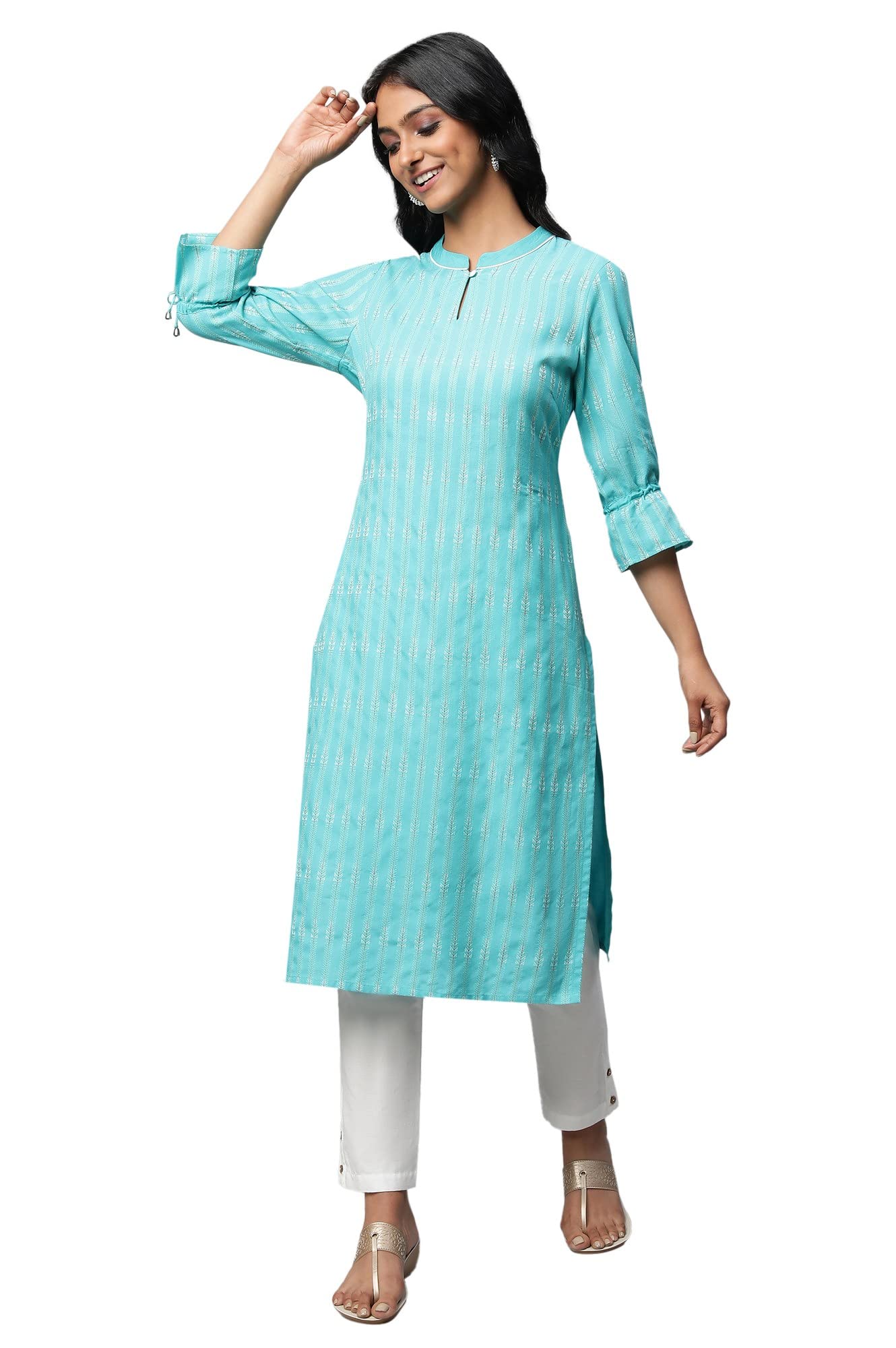 Aurelia WomenS Viscose Blend Kurta & Trouser (23Feas14245-702937_Pink