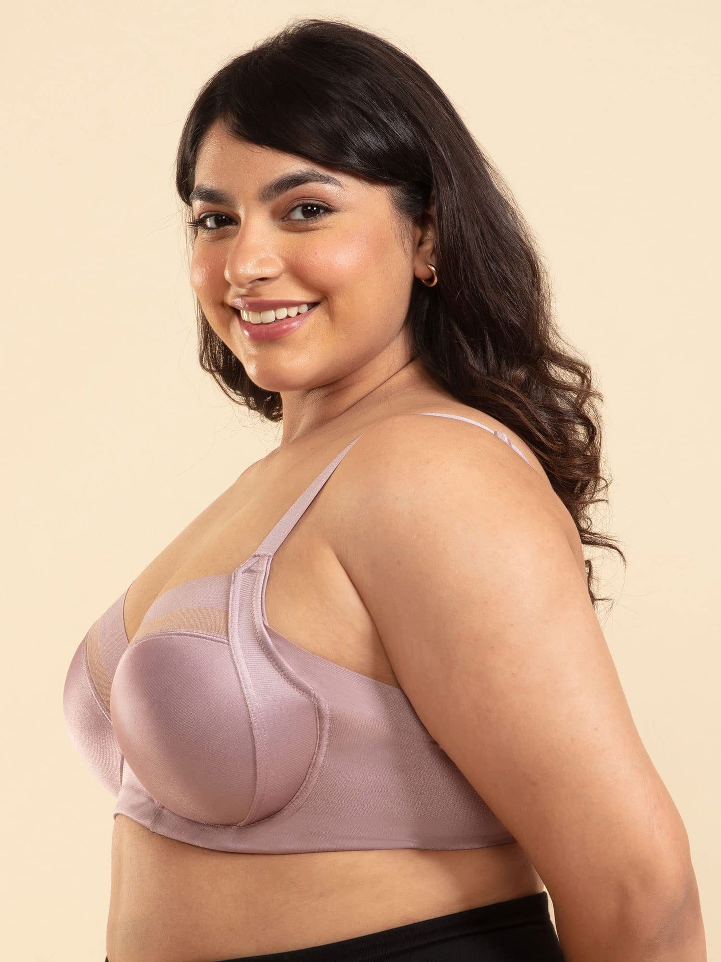 Nykd Everyday Heavy Bust T-Shirt Bra For Women Super Support Non Padded, Underwired, Medium Coverage - Bra, Nyb150, Lavender, 38