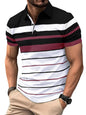 Noble Monk MenS Regular Fit Polo Neck T-Shirt | Half Sleeve | Stripe On Chest | Collared Neck Tshirt For Men