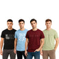 Nobero MenS Graphic Print Regular Fit T-Shirt (1M-Twts-C1298_Black/Aloe Green/Powder Blue/Wine Red