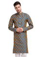 Jompers Mens Jacquard Woven Design Kurta