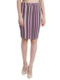 POPWINGS Casual Lavender Stripes Printed Pencil Solid Women Skirt for Womens | Women Skirt | Women Stylish Skirt | Skirts for Wo