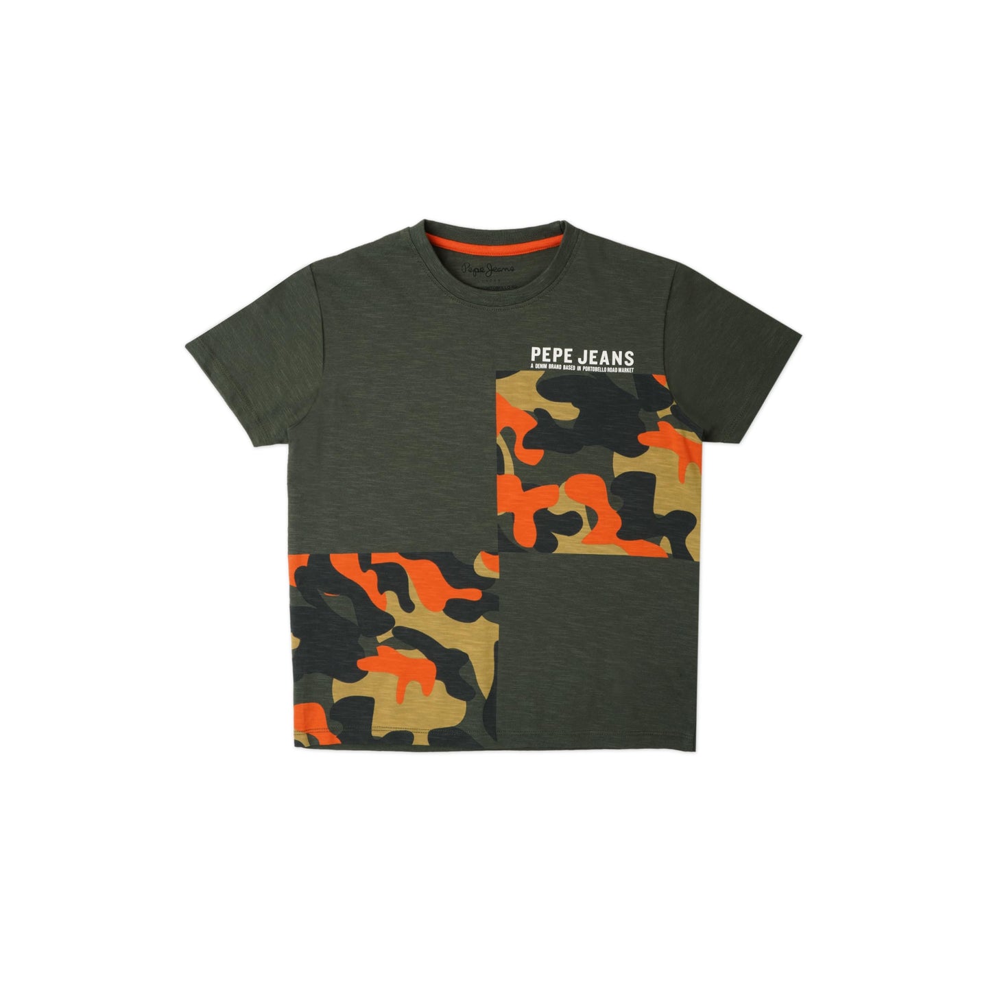 Pepe Jeans BoyS Regular Fit T-Shirt (Pb503837_Olive Green Night