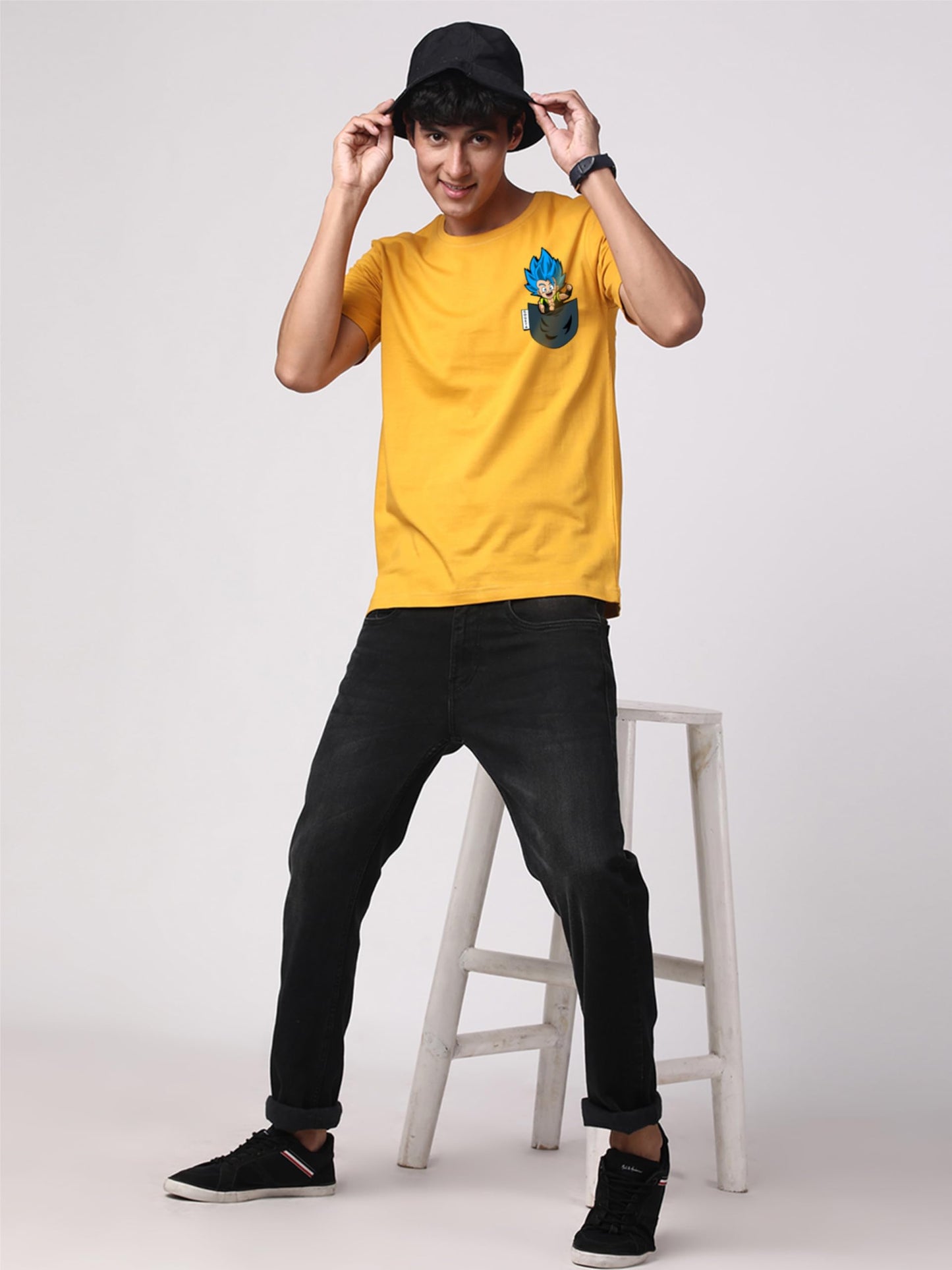 ADRO Tshirt for Men | Anime T Shirt for Men | 100% Cotton Tshirt | Graphic Printed T-Shirt | Chest Printed Tshirt | Gogeta Anime