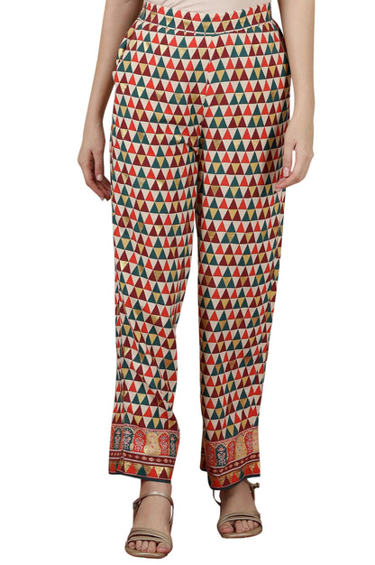 Aurelia WomenS Printed Palazzo | Trendy Palazzo For Women | Mid Rise Palazzo For Women Multicolour