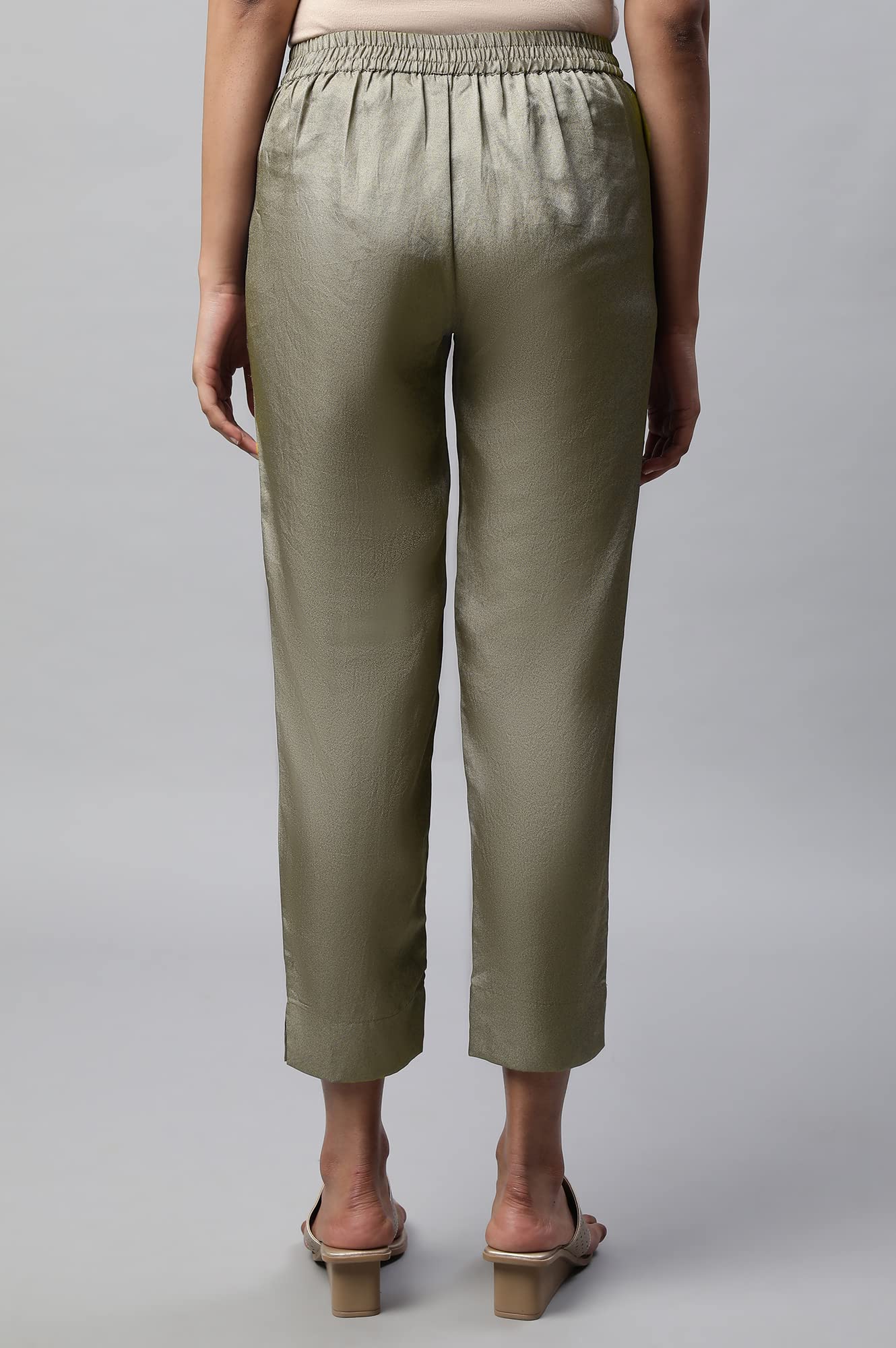 Aurelia Solid Strechable Trouser For Women | Ankle Length Trouser For Women | Pants For Women