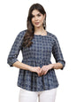 Stylum Womens Ethnic Motif Printed Cotton Peplum Top