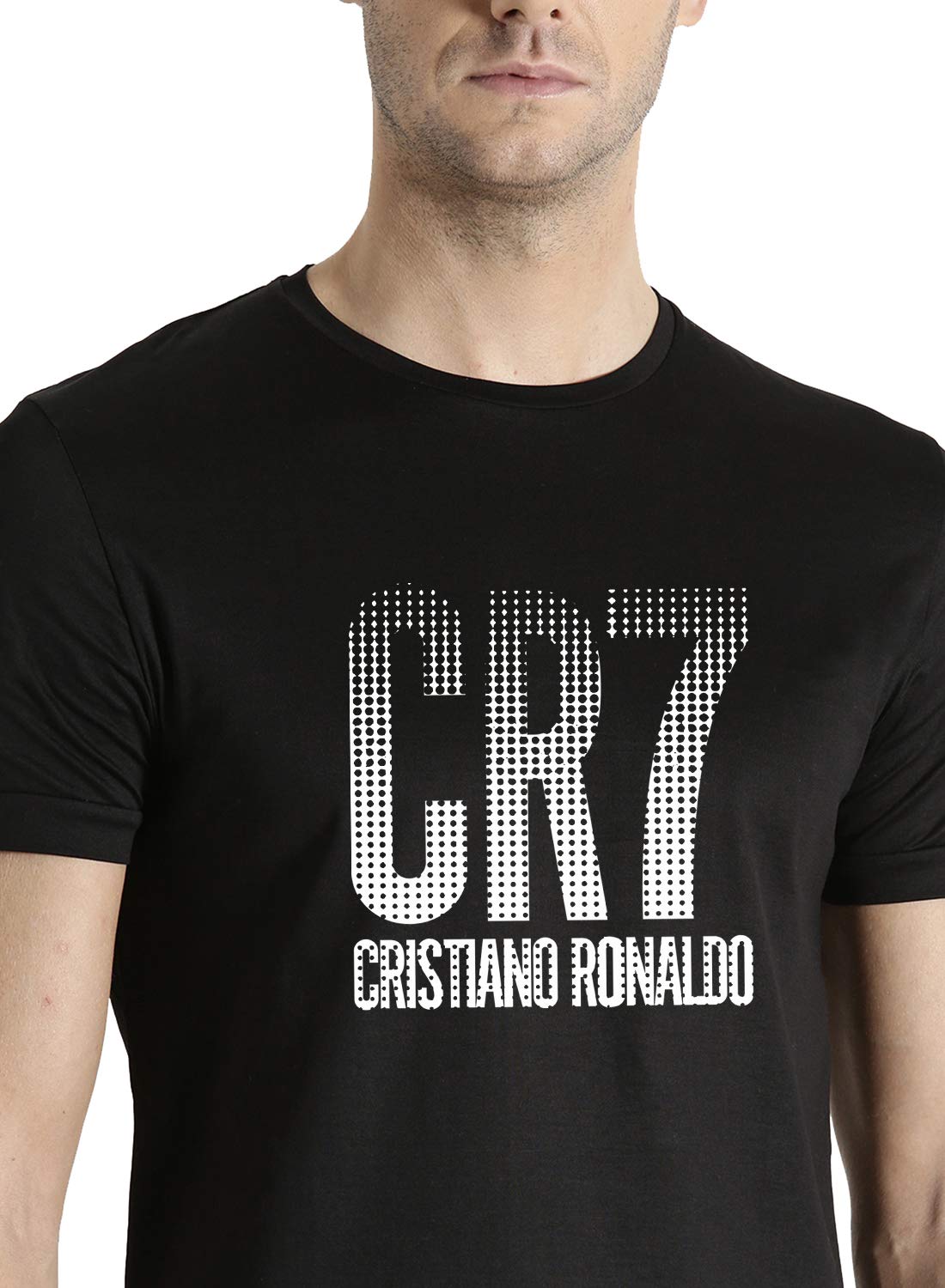 ADRO Design Printed Black T-Shirt for Men & Women (RNR-M-CR07-BL_Black)