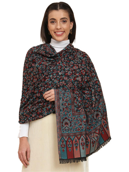 Pashmoda Women Dastaan Woven Design Jamawar Shawl (Size 101X203 CM)