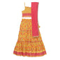 Biba Girls Yellow Printed Cotton Lehenga Set