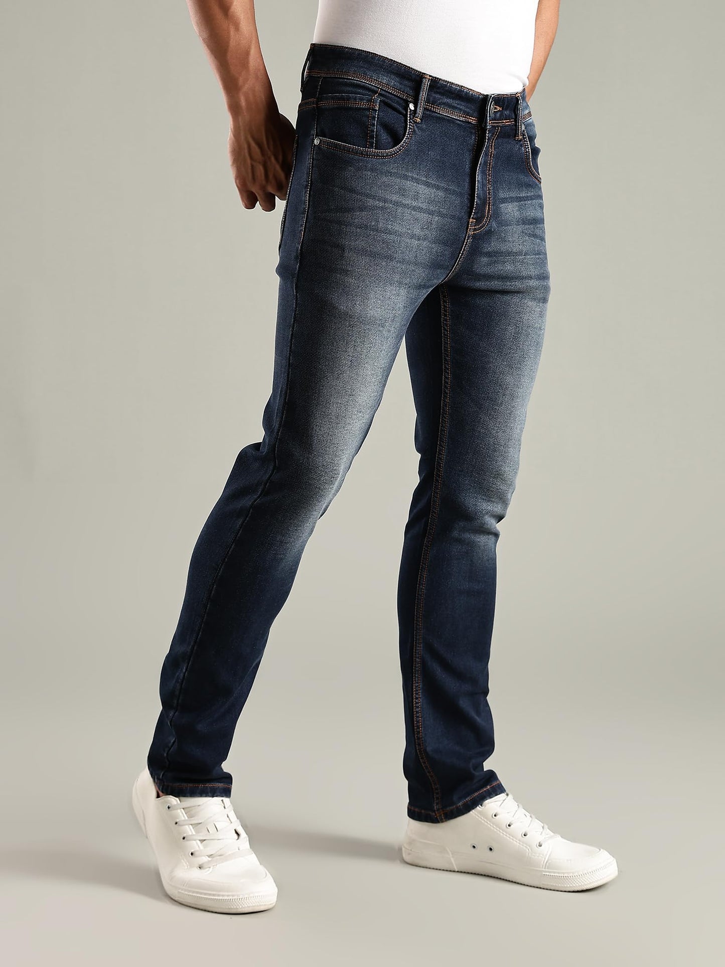 Thomas Scott Mens | Mild Fade | Stright Fit | Denim | Regular Wear | Stretchable | Casual Jeans for Men