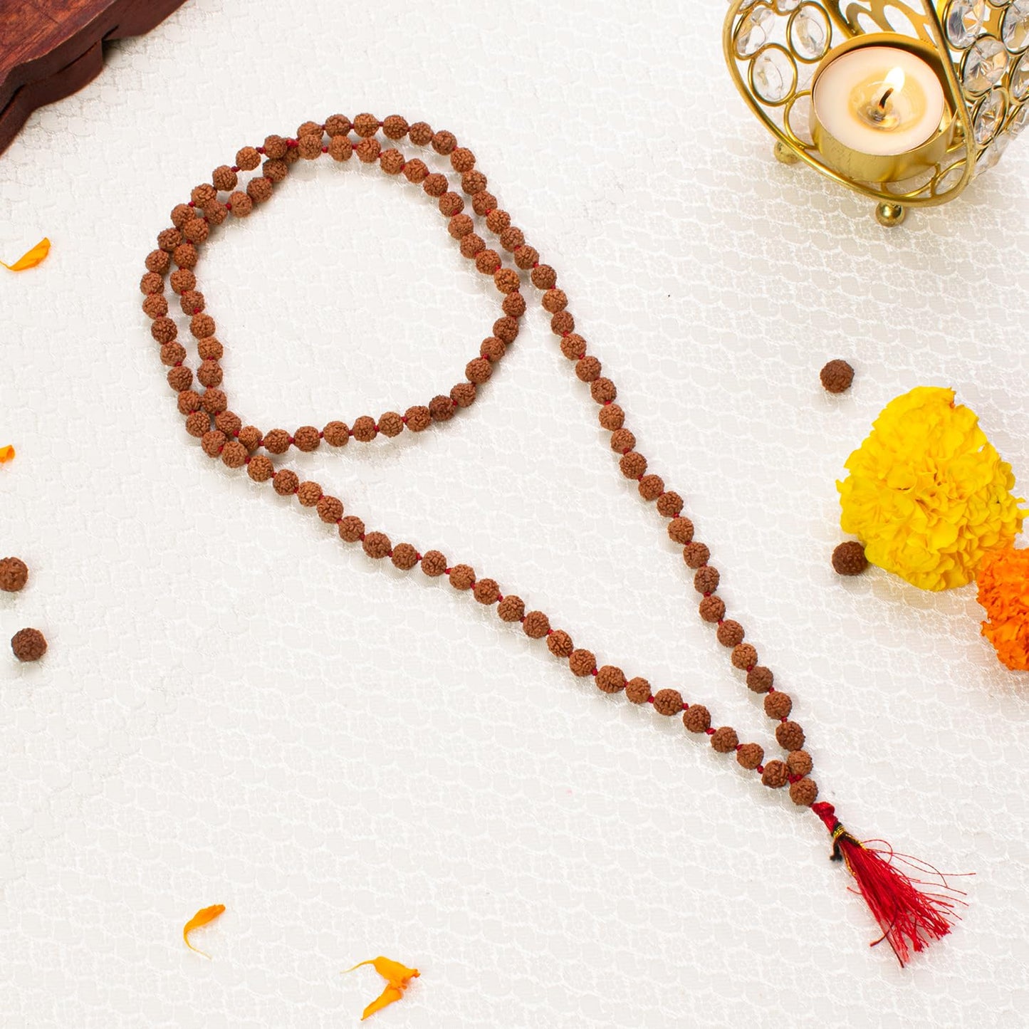 Astrotalk 5 Mukhi Rudraksha Mala 108+1 Beads | Certified 7mm Beads | Spiritual Protection, Focus & Positivity | Lord Kalagni Rudra Blessings | Rudraksha Mala Original for Men & Women