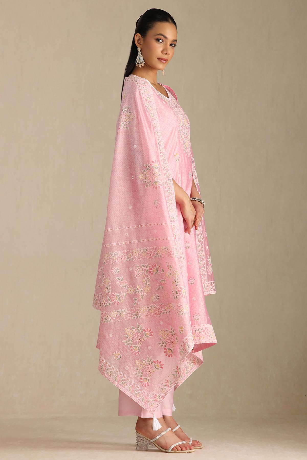 Soch Womens Chanderi Chudidar Set (EWS5CD21999_Pink