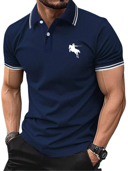 Lymio Men T-Shirt || T-Shirt for Men || Plain T Shirt || T-Shirt (Polo-18-21) (M, Blue)