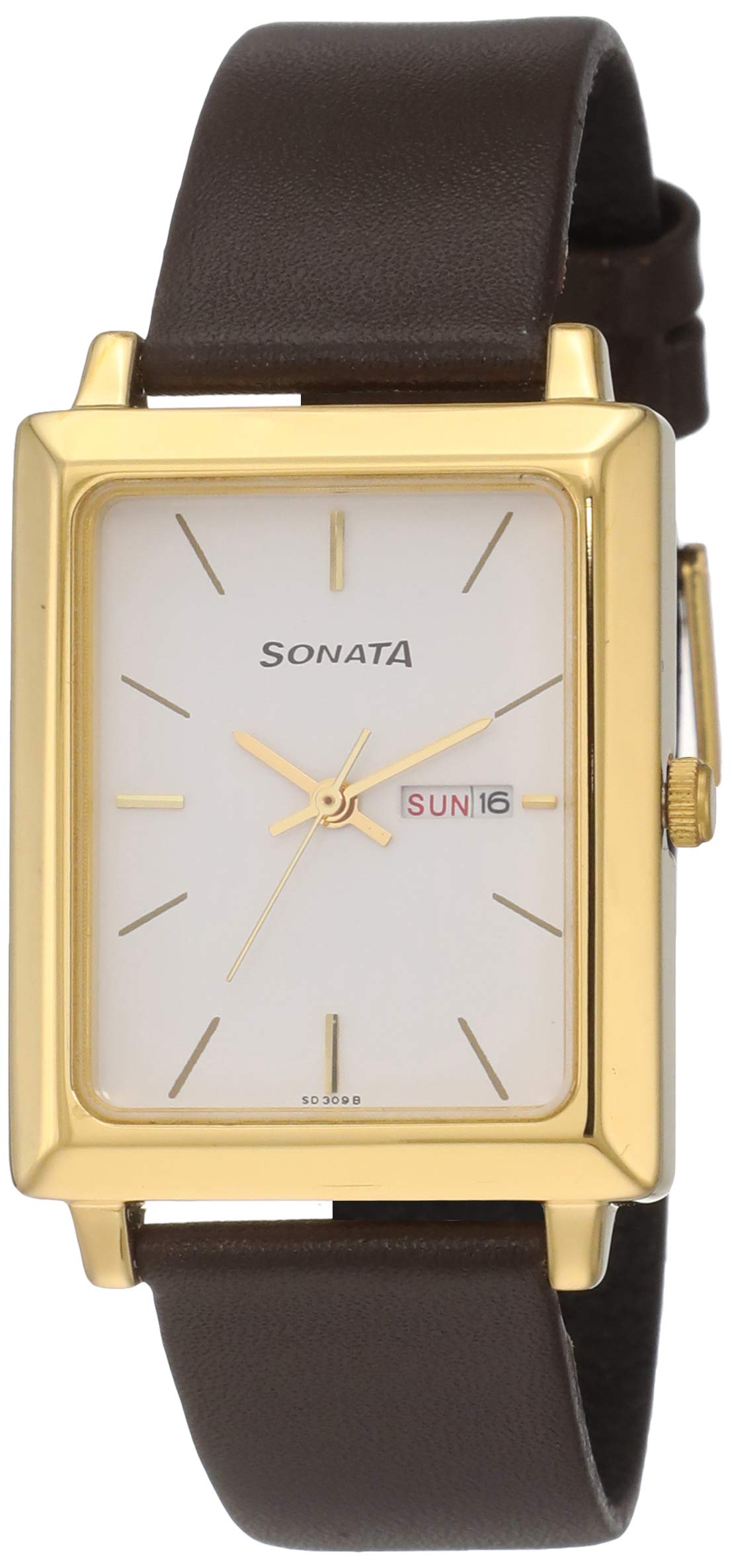 Sonata Analog White Dial MenS Watch - Nf7078Yl03