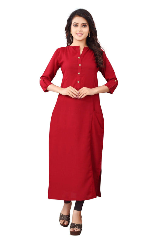 DHRUVI TRENDZ Women's Straight Kurta