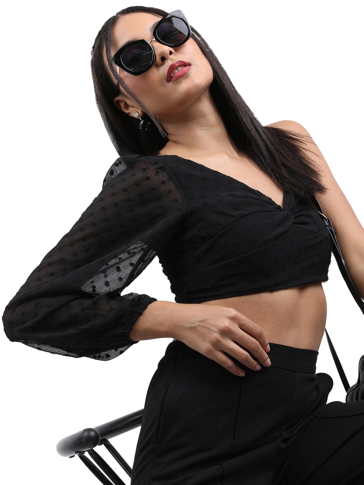Ketch WomenS Regular Fit Shirt (Khtp000179_Black