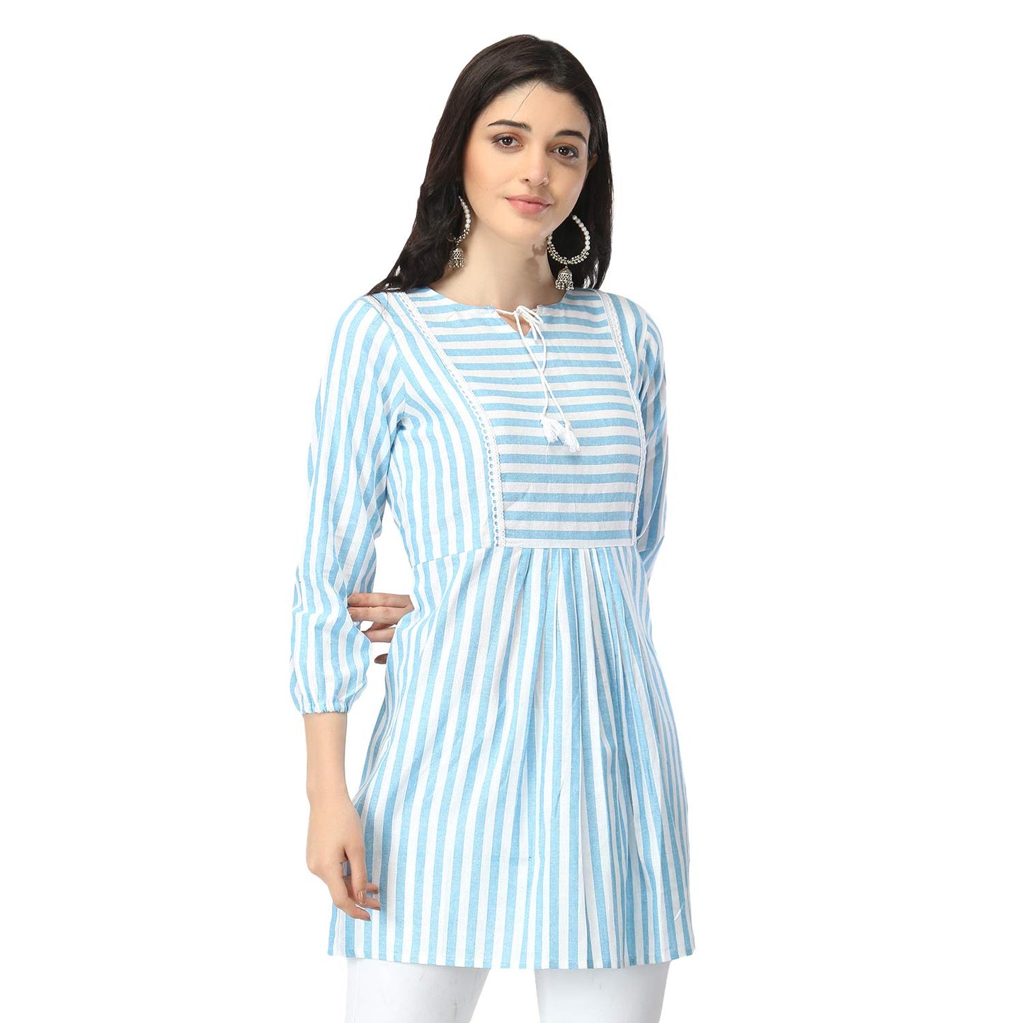 DHRUVI TRENDZ Women's Rayon Regular Fit Kurti