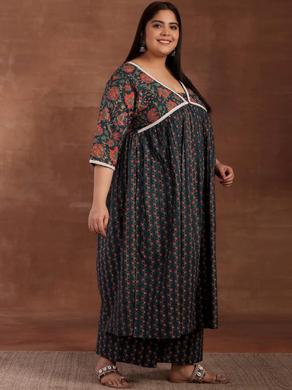 Libas Women's Cotton Printed Loose Kurta Set