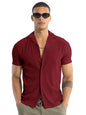 Noble Monk MenS Solid Casual Shirt |Half Sleeve | Regular Fit |Stylish Shirt For Men Maroon