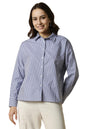 Allen Solly Women Striped Formal Cotton Full Sleeve Stretch T-Shirt