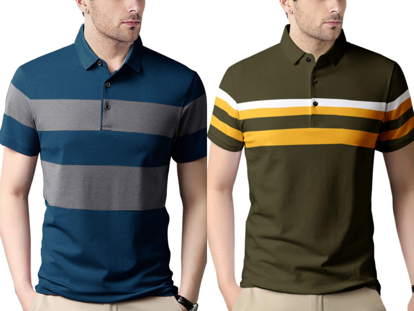 Noble Monk MenS (Combo Pack Of 2) -Regular Fit Polo T Shirt |Half Sleeves |Collar Tshirts |Casual Tshirt