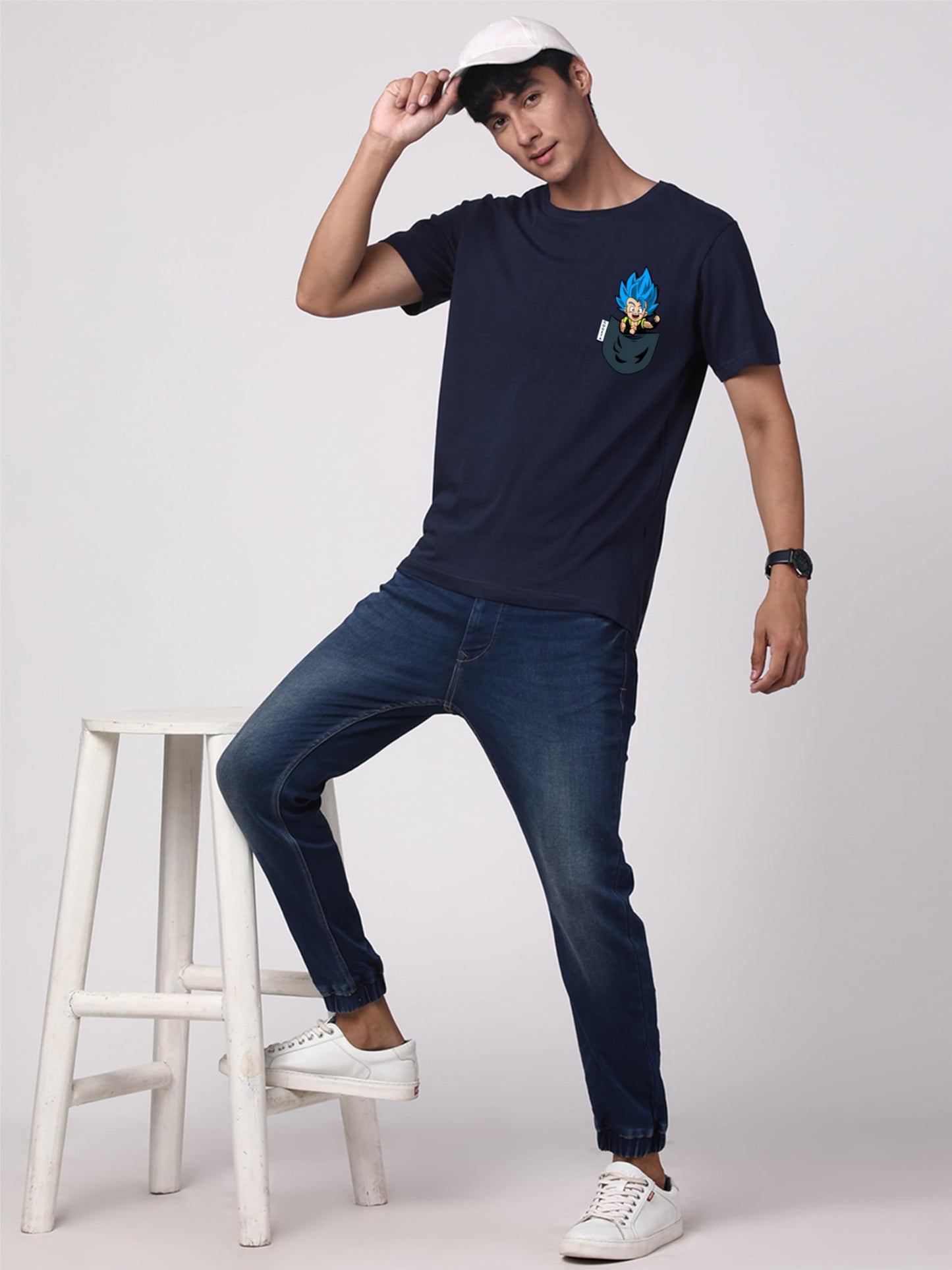 ADRO Tshirt for Men | Anime T Shirt for Men | 100% Cotton Tshirt | Graphic Printed T-Shirt | Chest Printed Tshirt | Gogeta Anime