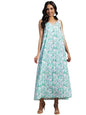 Libas WomenS Cotton A-Line Maxi Dress (26913_White