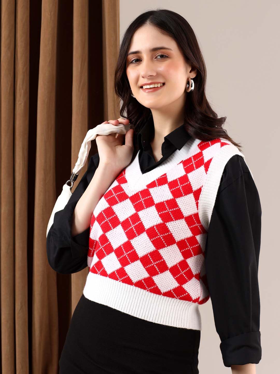 Kotty WomenS Trendy Sleeveless Sweater Vests  Perfect For Layering And Smart-Casual Outfits(Multicolored,S)