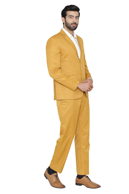 WINTAGE Mens Polyester Cotton and Evening 2 Pc Suit : Brown