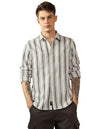 Dennis Lingo MenS| Black| Full Sleeve| Spread Collar| Striped| Relaxed Fit| Casual Shirt