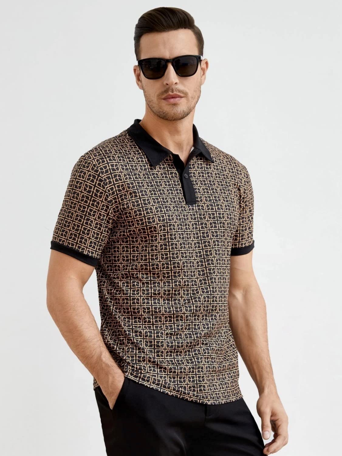 Leriya Fashion Shirt For Men || Summer T-Shirts For Men || Geo Printed Casual T-Shirt || Men Tshirt With Short Sleeve || Turn-Do
