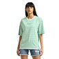 Pepe Jeans WomenS Striped Oversized Fit T-Shirt (Pl505915_Pop Green