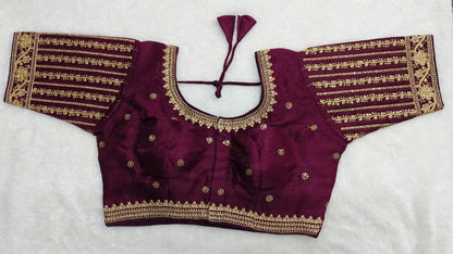 Vihu Fashion WomenS Readymade Blouse Embroidery Multi Coding Gold Thread Indian Ethnic Designer Stitched WomenS Readymade Sare
