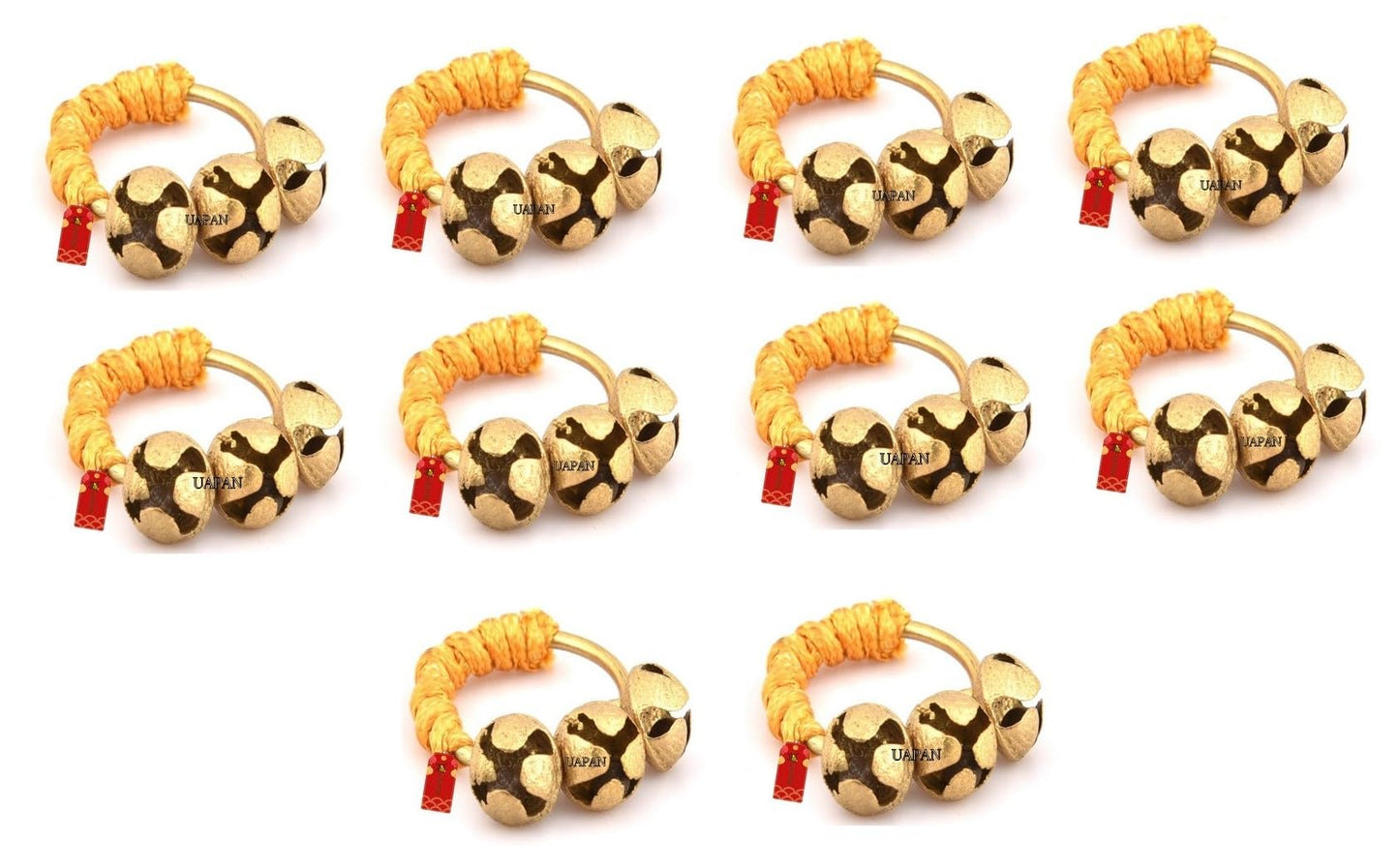 Uapan Ghungroo Kadi Fingers For Puja Aarti Hand Finger Clapping Ring Cymbals Pooja Bhajan Set Pair Musical Instrument Finger Cym