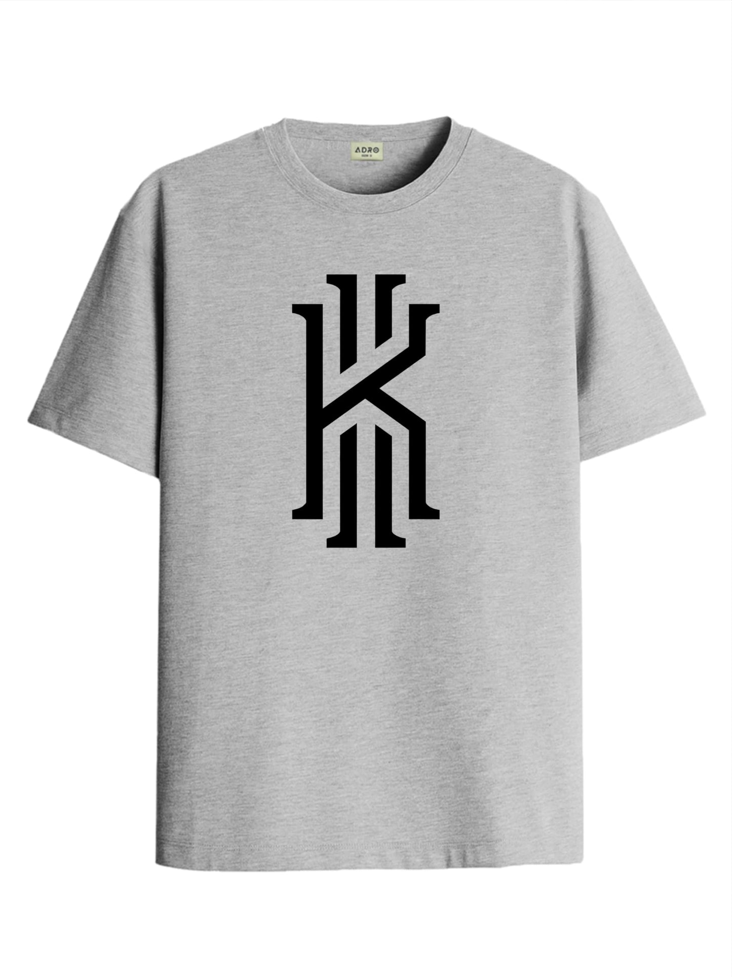 ADRO Mens Printed T Shirt - Premium Cotton Graphic Printed Tshirt - Grey T-Shirt - RN24-KOBE-GR