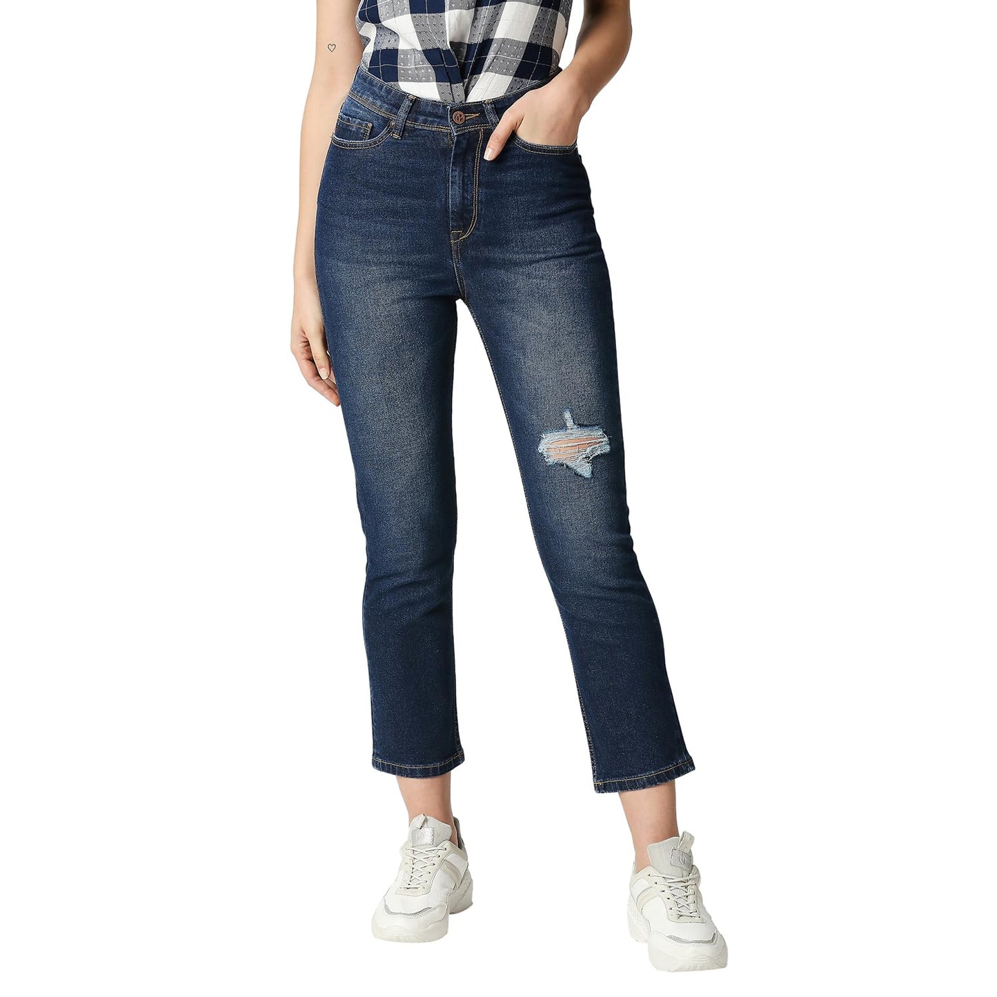 Pepe Jeans WomenS High Rise Straight Fit Jeans
