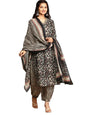 Ishin Kalamkari Embellished Cotton Kurta With Afghani Pants & Flowy Mulmul Dupatta | Kurta Set For Women | Kurta With Trousers A