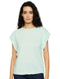 Pepe Jeans Women Polyester Blend Regular Fit Solid T-Shirts,Green,Small