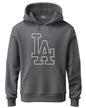ADRO Mens Cotton Neck Hooded Sweatshirt (H24-LA-SG_Steel Grey