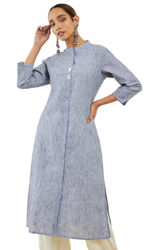 Soch Women's Linen Straight Kurta