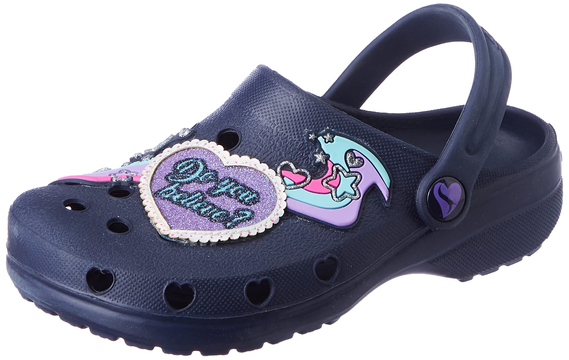 Skechers Girls Heart Charmer Enchanted Heart Nvmt Sandals & Floaters