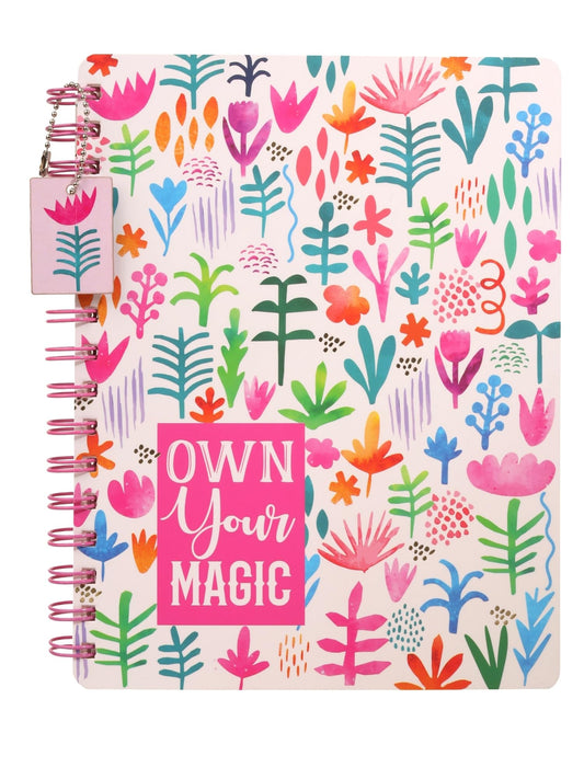 DOODLE B5 Hardcover Wiro/Spiral Notebook for Note Taking with Theme Based Dangler | 160 Undated Ruled Pages | 80gsm Acid Free Pa