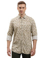 Turtle Men 100% Rayon Slim Fit Printed Grey Casual Shirt