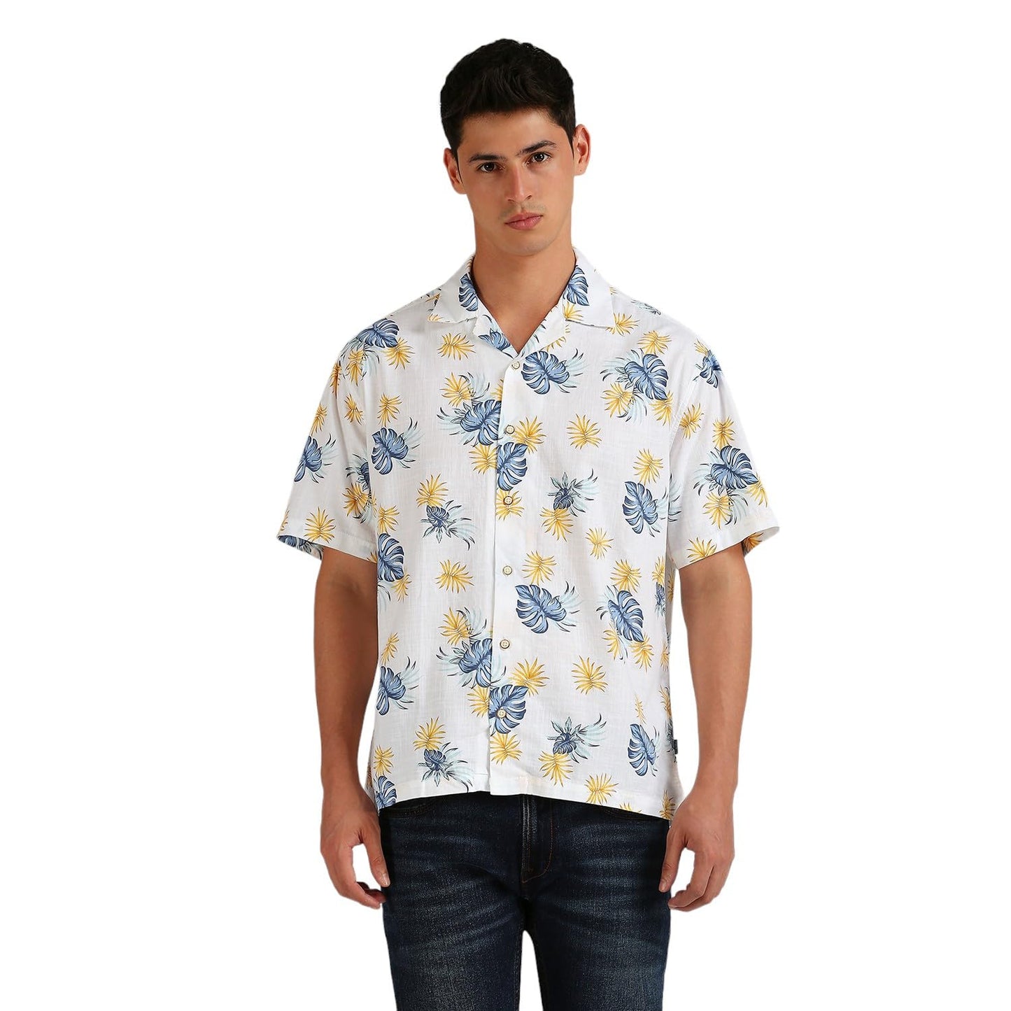 Pepe Jeans MenS Relaxed Fit Shirt (Pm308614_Off White