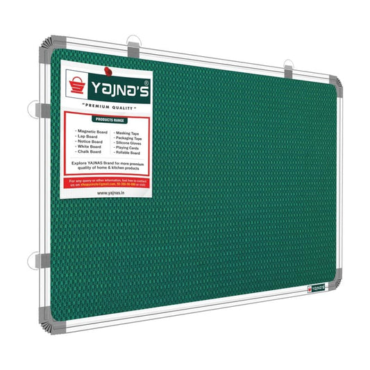 YAJNAS 2x3 Feet Premium Material Notice Pin-up Board/Pin-up Board/Soft Board/Bulletin Board/Pin-up Display Board for Home, Offic