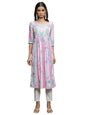 Ketch WomenS Polyester Regular Fit Kurta (Khku000443_Pink Multi