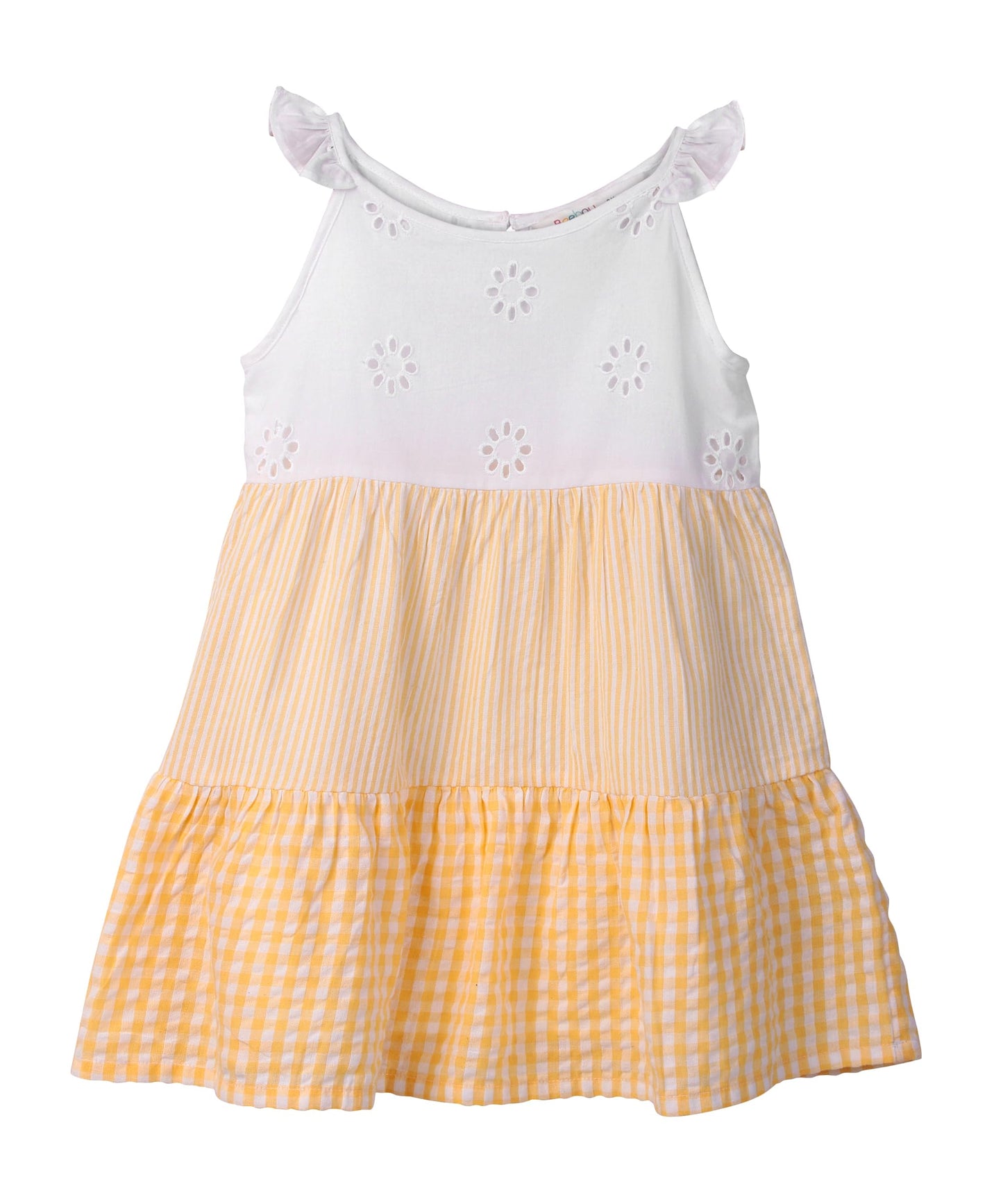 MIX-MATCH  TIERED  DRESS YELLOW