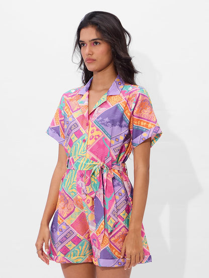 The Souled Store Jungle Vibes Cotton Jumpsuit for Women and Girls
