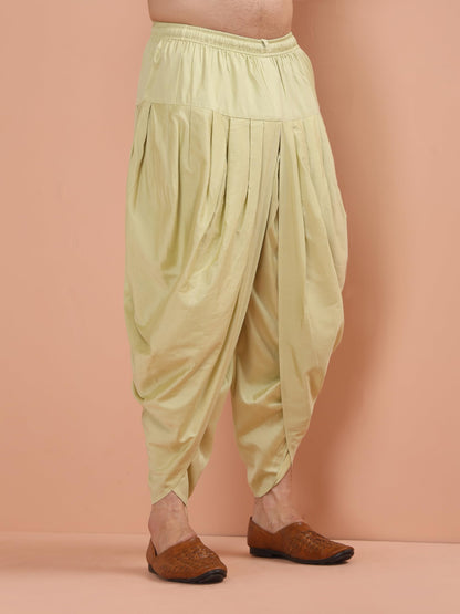 Kisah MenS Black Printed Cotton Kurta & Sage Green Dhoti Set  Ethnic Indian Wear For Weddings, Festivals & Everyday Comfort